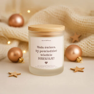 Świeca sojowa zapachowa 180 ml – Mała świeca, by powiedzieć wielkie DZIĘKUJĘ! – idealny prezent